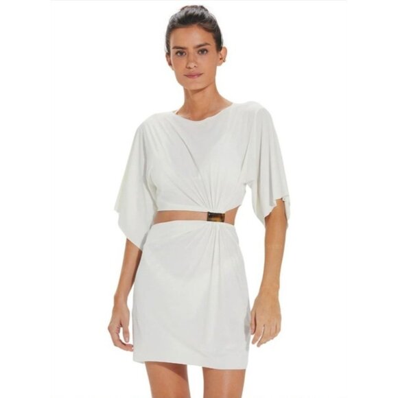 Vix Other - VIX Cover Up L white Solid Zaila Short Cover-up Cut Out Resortwear